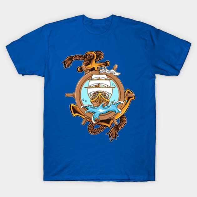 Sail To Atlantic - sailing ship T-Shirt by Hariolf´s Mega Store